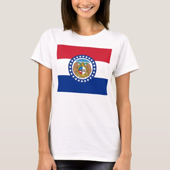 T-shirt Chemise T pour femmes avec le drapeau de l'État du (Devant)