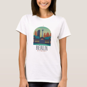 T-shirt Chemise T pour femmes Skyline Berlin Allemagne