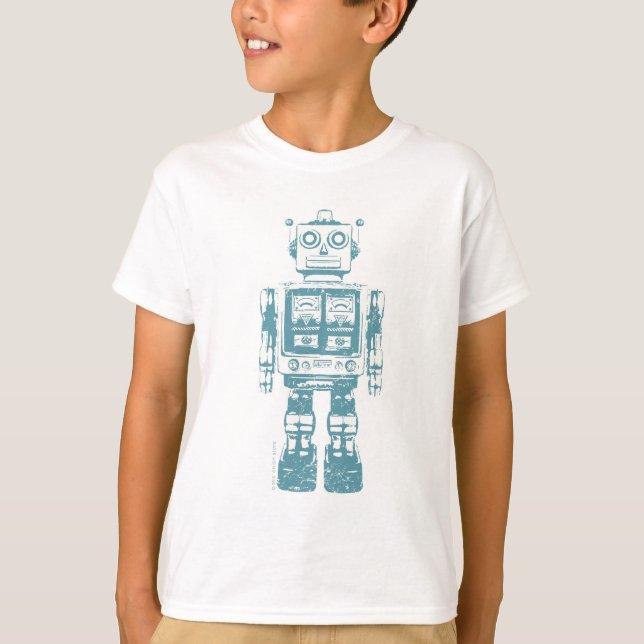 T-shirt Chemise T Robot Rétro (Devant)
