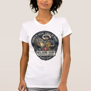 T-shirt Chemise T Shop de métal de Jésus Welder Inspirant 