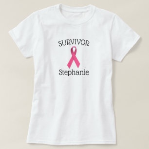 T-shirt Chemise T-T pour survivant du cancer rose