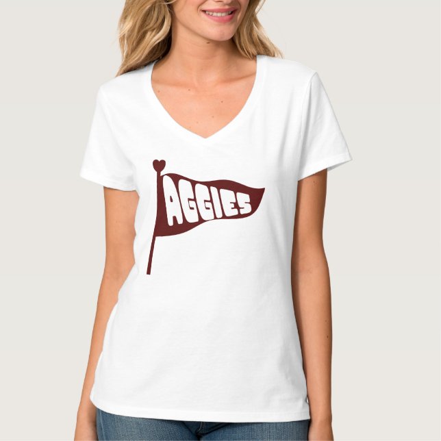 T-SHIRT CHEMISE T TEXAS A&M AGGIES (Devant)