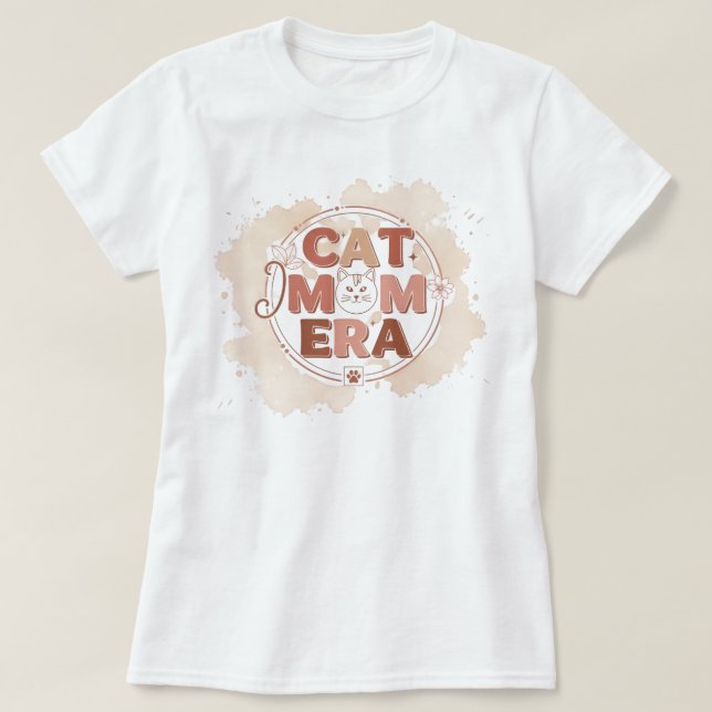 T-shirt Chemise Tendance Ère de Maman de Chat (Design devant)