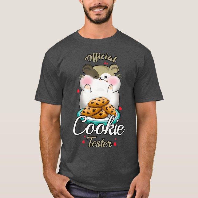 T-shirt Chemise Tester Cookie Funny Mignonne Hamster (Devant)