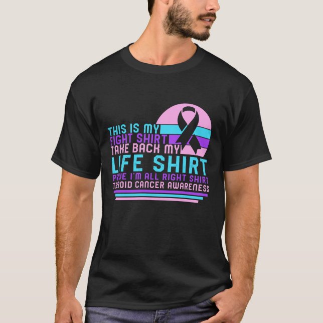 T-shirt Chemise Thyroïde de sensibilisation au cancer, Voi (Devant)