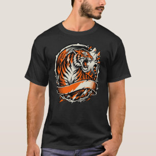 T-shirt Chemise Tigre Féroce – Rue de l'animal sauvage agr