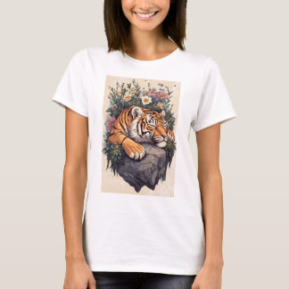 T-shirt Chemise Tigre Mignonne Dormant