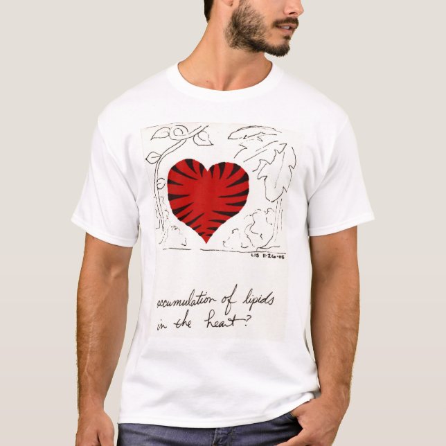 T-shirt Chemise Tigre-Rayée de coeur (Devant)