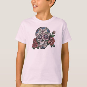 T-shirt Chemise tirée par la main de douille de Skull Dia
