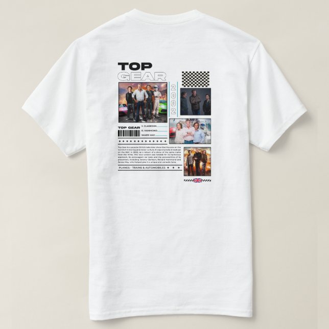 T-shirt chemise top gear (Design dos)