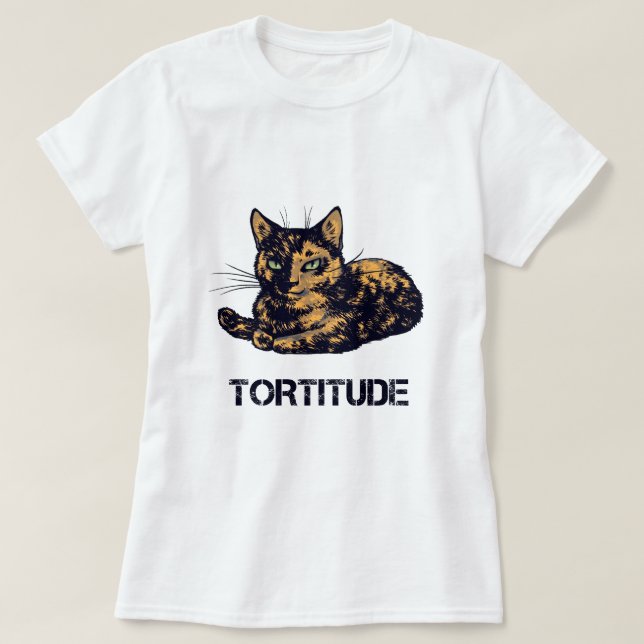 T-shirt Chemise tortitude de chat, chat tortitude (Design devant)
