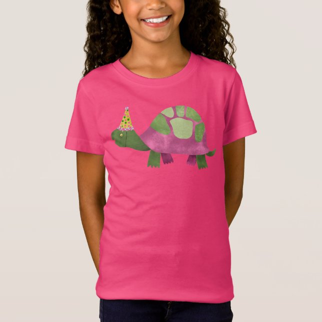 T-Shirt Chemise tortue rose | Anniversaire de la tortue (Devant)