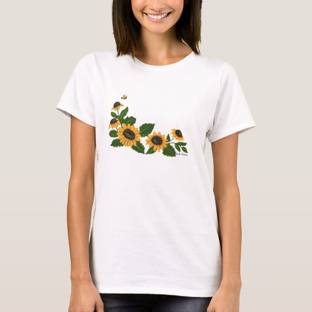T-shirt Chemise tournesol peinte (Devant)
