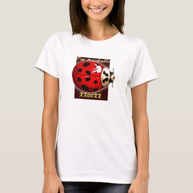 T-shirt Chemise trackable d'insecte de voyage (Devant)