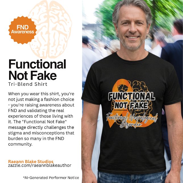 T-shirt Chemise tri-blend FND Sensibilisation Fonctionnel  (Créateur téléchargé)