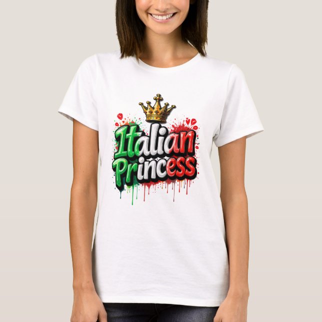 T-shirt Chemise tri-blend Princesse Italienne (Devant)