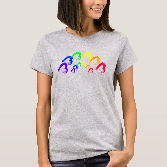 T-shirt Chemise Tri-Blend RainbowHearts (Devant)