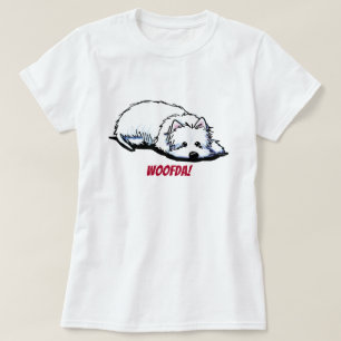 T-shirt Chemise Tri-Blend Westie Terrier Woofda