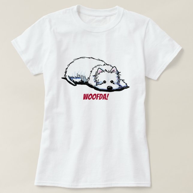 T-shirt Chemise Tri-Blend Westie Terrier Woofda (Design devant)