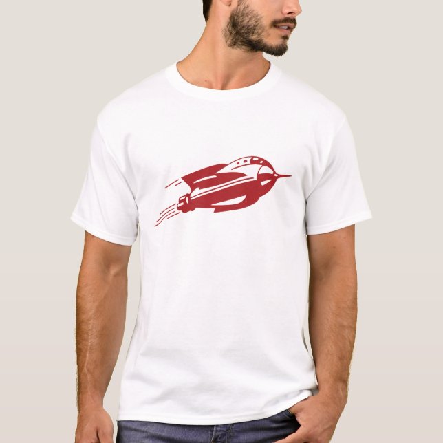 T-shirt Chemise tronquée rouge classique (Devant)