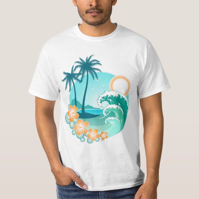 T-shirt Chemise tropicale des îles 6 (Devant)