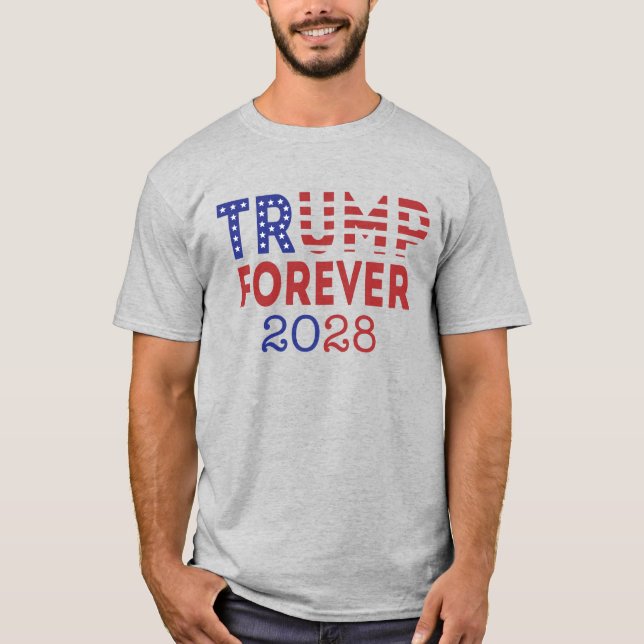 T-shirt Chemise Trump 2028 Roi Pour Toujours – Édition Lim (Devant)