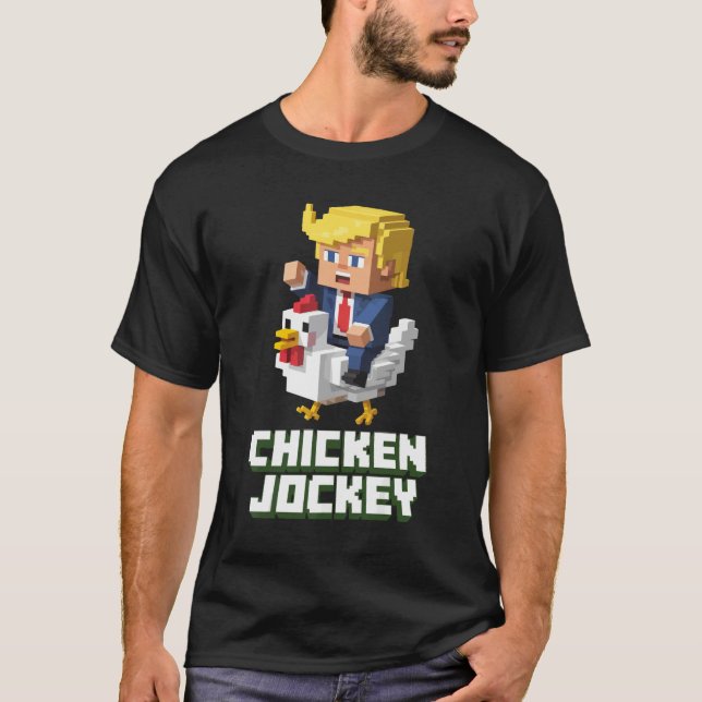 T-shirt Chemise Trump de hockey sur poule - Jeu Pixel de m (Devant)