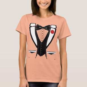 T-shirt chemise tuxedo femme