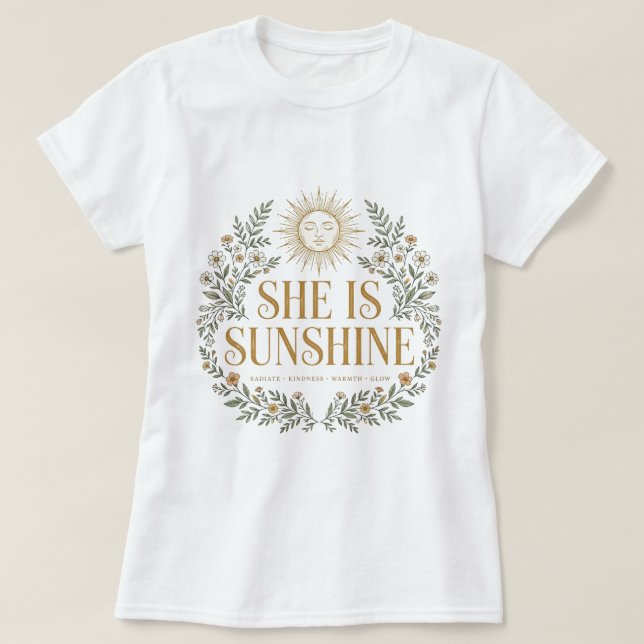 T-shirt Chemise unique design Sunshine (Design devant)