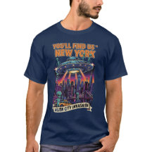 Chemise unisexe Alien Invasion New York City
