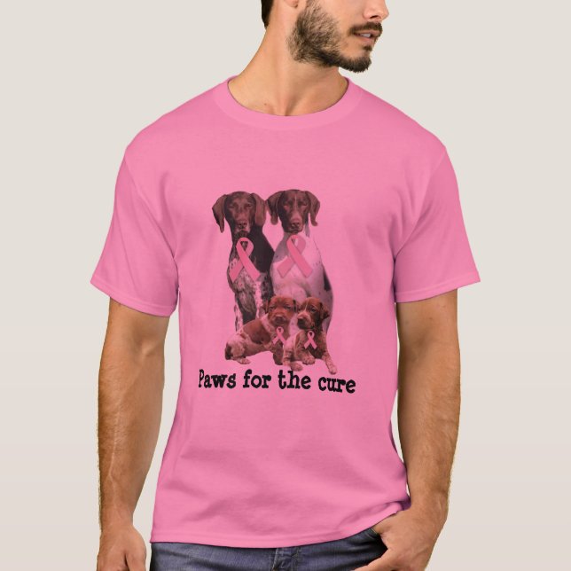 T-shirt Chemise unisexe de cancer du sein aux cheveux (Devant)