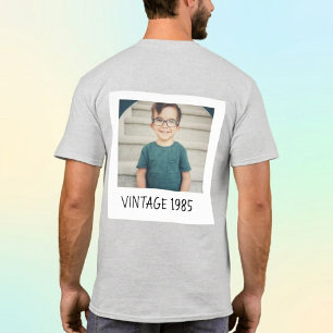 T-shirt Chemise Unisexe Personnalisée avec Photo et Année