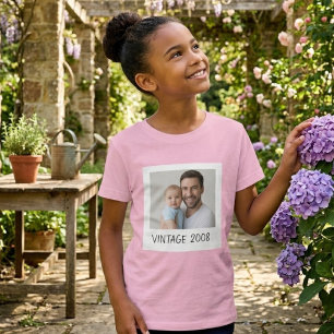 T-Shirt Chemise Unisexe Personnalisée avec Photo et Année