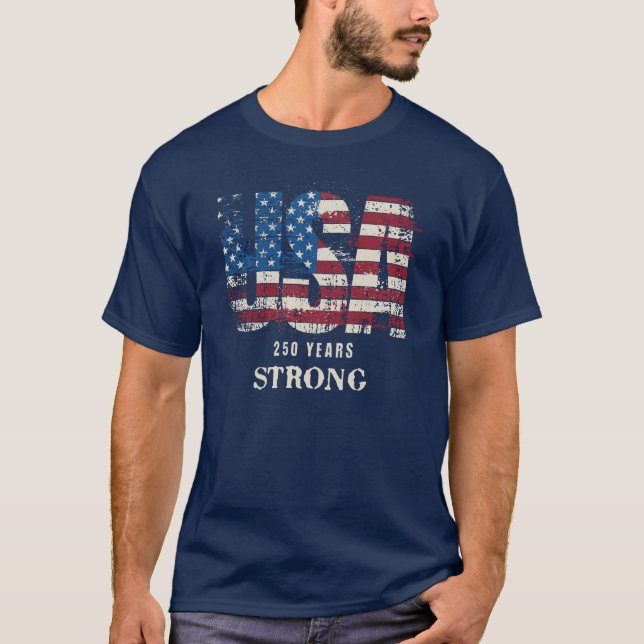 T-shirt Chemise USA 250 Strong (Devant)