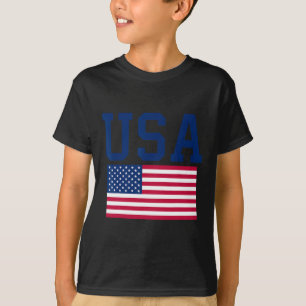 T-shirt Chemise Usa Femmes Hommes Enfants Drapeau Américai