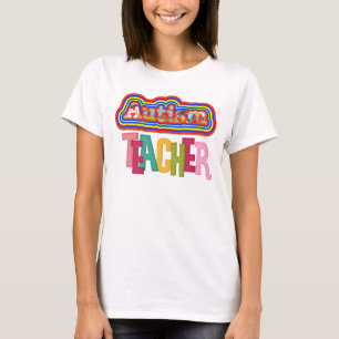 T-shirt Chemise V-Neck de l'enseignant en autisme