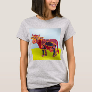 T-shirt Chemise Vache Violette