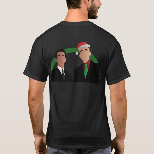 T-shirt Chemise Vector Père Noël Secret (Dos)