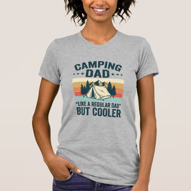 T-shirt Chemise vectorielle de camping rétro vintage pour  (Devant)