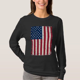 T-shirt Chemise vectorielle du drapeau américain en détres