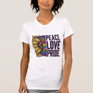 T-shirt Chemise vectorielle vintage fleur d'amour de paix_