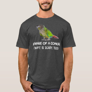 T-shirt Chemise Vert Joue Conure Attention Au Perroquet Ve