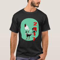 Chemise verte de cercle de l'année 2017 de coq