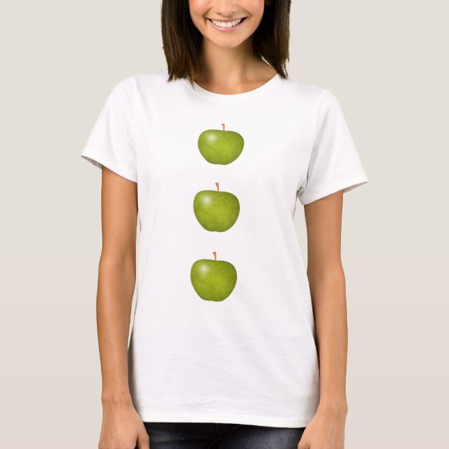 T-shirt Chemise VERTE de POMMES (Devant)