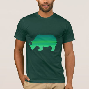 T-shirt Chemise verte de rhinocéros