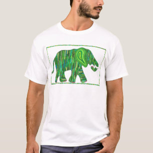 T-shirt Chemise verte d'éléphant de jade de Jerry