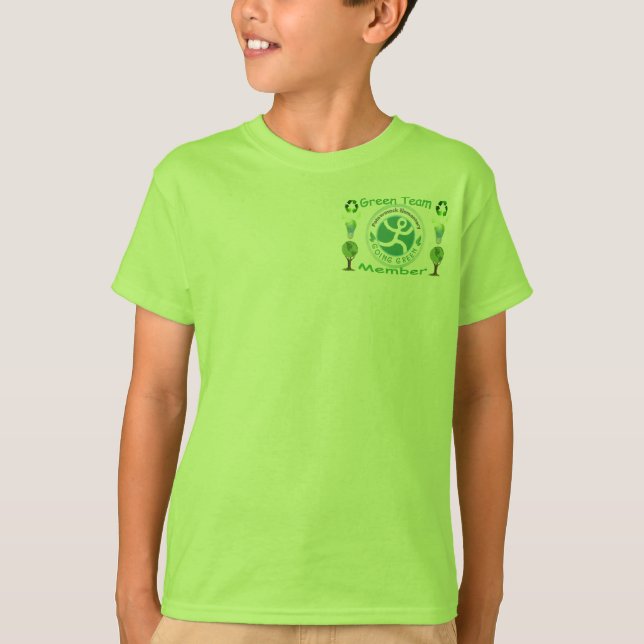 T-shirt chemise verte d'équipe (Devant)