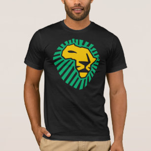 T-shirt Chemise verte d'hommes jaunes de l'Afrique de têt