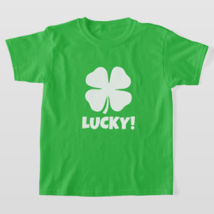 T-shirt Chemise verte en Jour de la Saint Patrick de trèfl