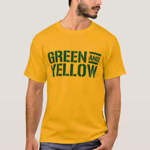 T-shirt Chemise verte et jaune
